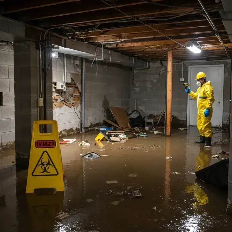 Flooded Basement Electrical Hazard in New Brighton, NY Property